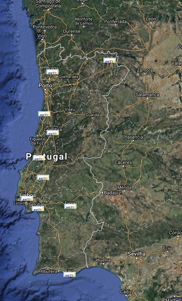 Mapa interativo CCTIC da DGE